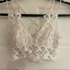 Elegant White Lace Bralette